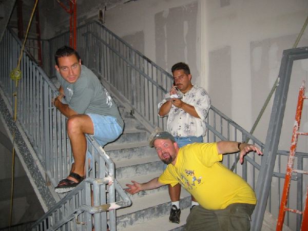 Dan, me, Tracy at a construction site.