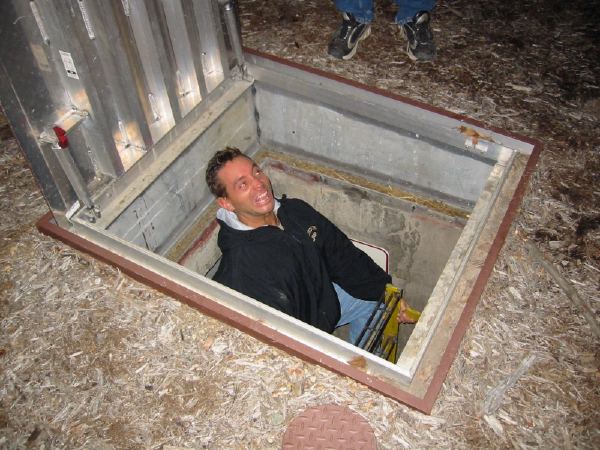 Dan coming from the underground tunnels at Purdue, right before the police came.