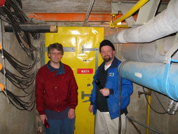 Charlie and I find the math dept in the Purdue tunnels.