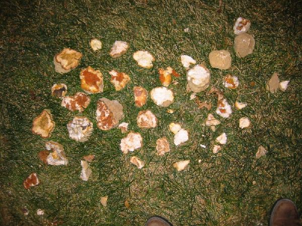 Busted geodes.