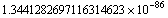 FormBox[1.3441282697116314623*10^-86, TraditionalForm]
